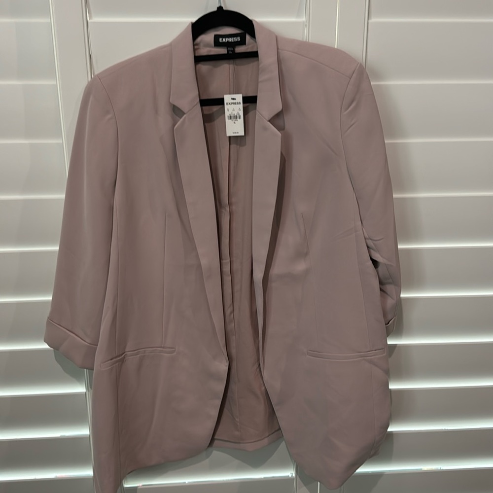 PInk boyfriend blazer